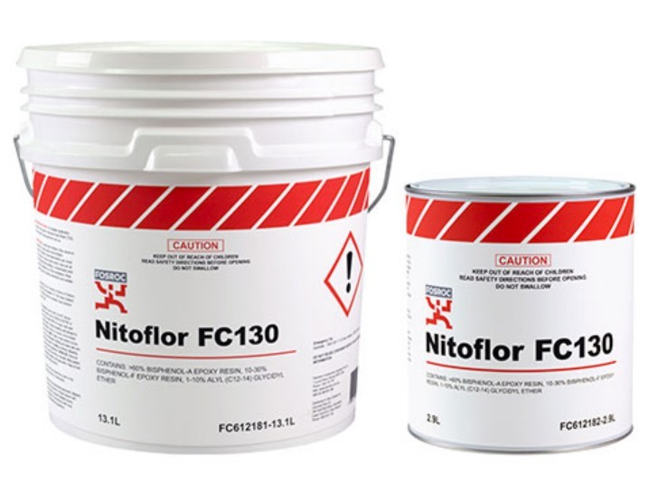 NITOFLOR FC130 PEBBLE GREY RAL7032 (4.5L)-Nitoflor FC130 is a two-component water based epoxy resin floor coating system supplied in pre-weighed packs ready for on-site mixing and use.The cured film f