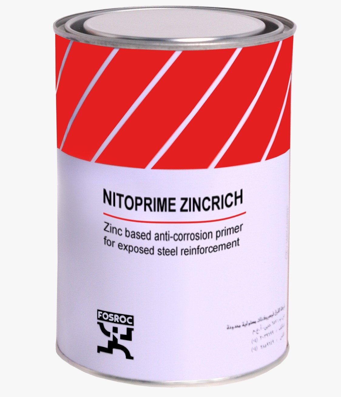 NITOPRIME ZINCRICH (1L)-Nitoprime Zincrich is the recommended anti-corrosion primer for exposed steel reinforcement for use with Fosroc concrete repair mortars.The product actively resists corrosion w