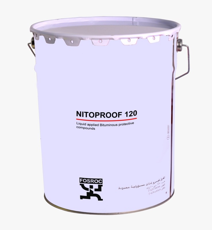 NITOPROOF 120 (20L)-Nitoproof 120 is based on raw materials which are amongst the most water and water-vapour resistant surface coating materials available. They are also resistant to a wide range of 