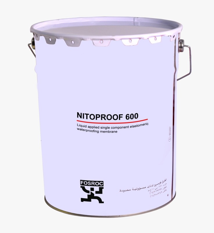 NITOPROOF 600 (20L)-Nitoproof 600 is a single component pitch modified liquid polyurethane. It cures by reaction with atmospheric moisture to form a tough elastomeric waterproof membrane. Nitoproof 60